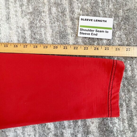 Nautica Quarter-Zip Pullover Sweater Men Size XL Red High-Neck 100% Cotton - Picture 9 of 13